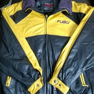 Fubu limited edition lakers leather jacket lakers
